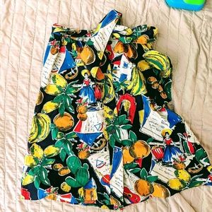 J. Crew A Line Button Up Skirt - Postcard Print